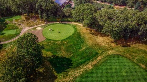 Golf course landscape for a course guide planning article