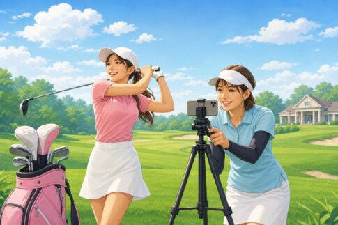 ゴルフ女子インフルエンサー記事のアイキャッチ