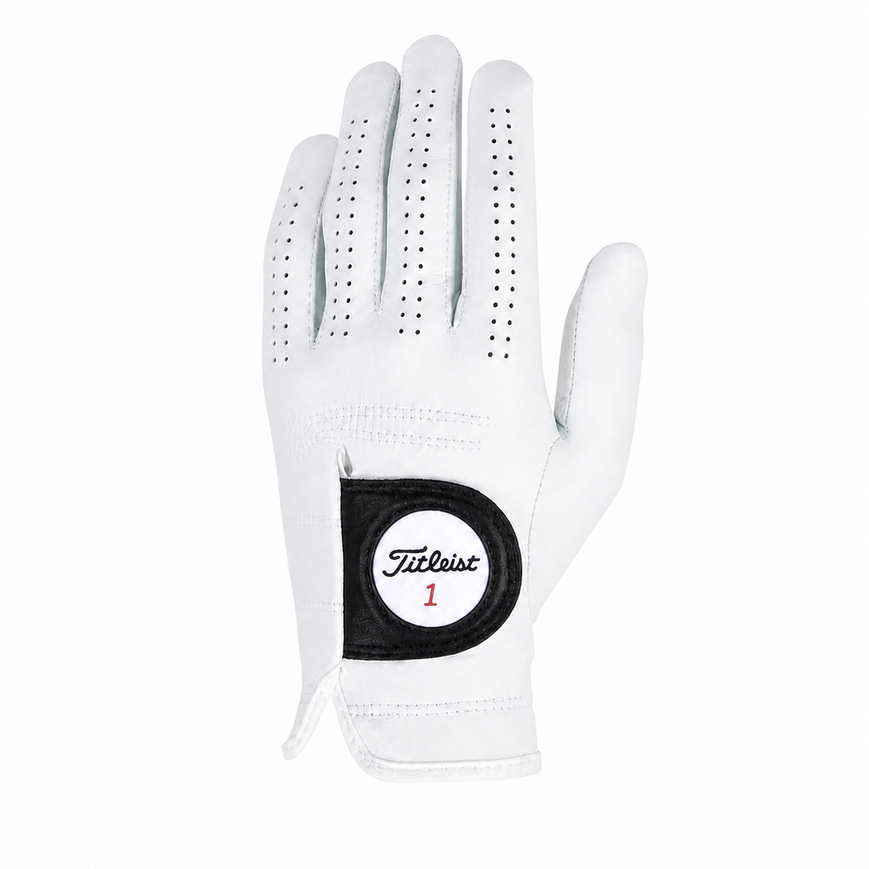 指先を上に向けたTitleist Players Gloveの甲側製品写真