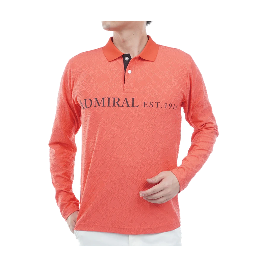 Admiral Golf ロゴジャガード 長袖モックシャツ ADMA669の商品画像