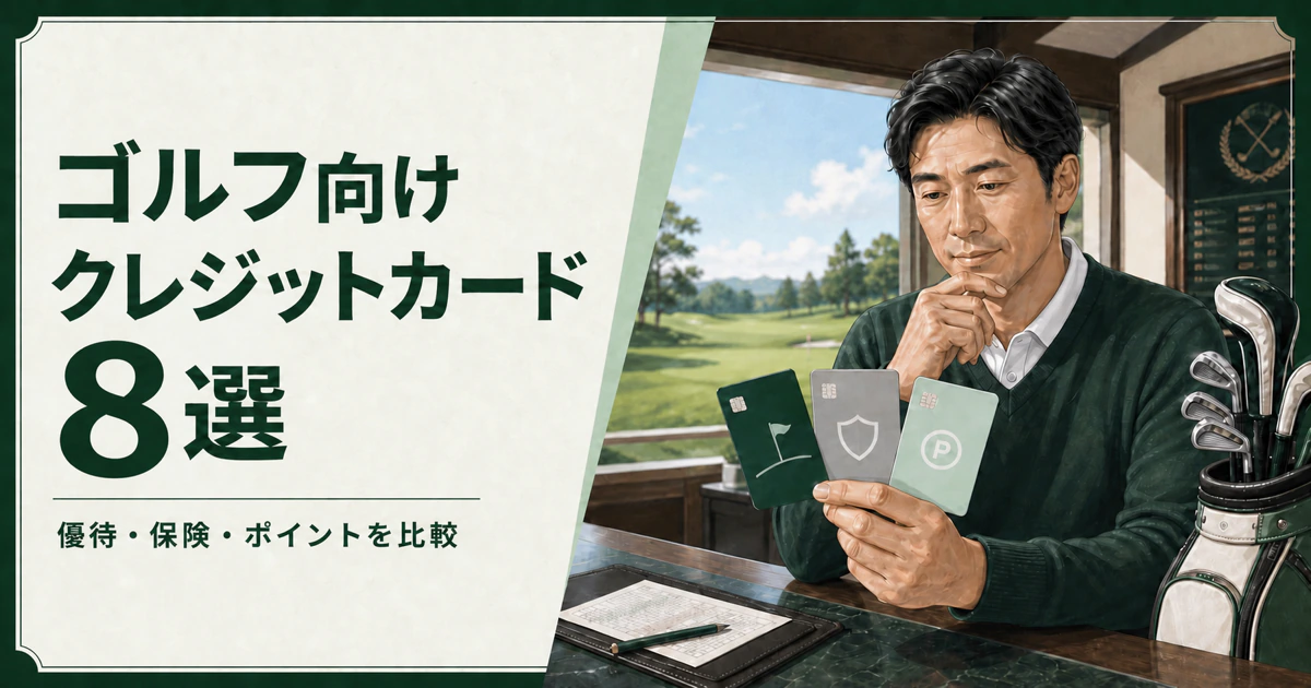 ゴルフ向けクレジットカード8選を比較するアイキャッチ画像