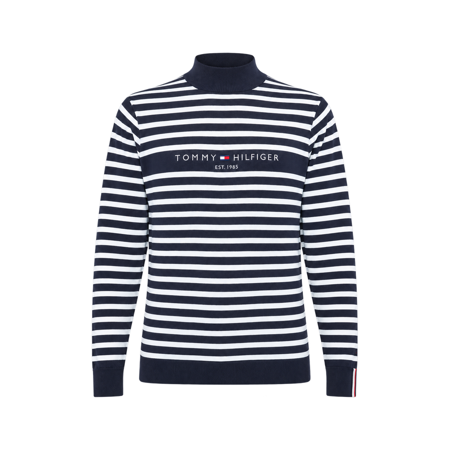TOMMY HILFIGERのメンズボーダーゴルフニットの商品画像